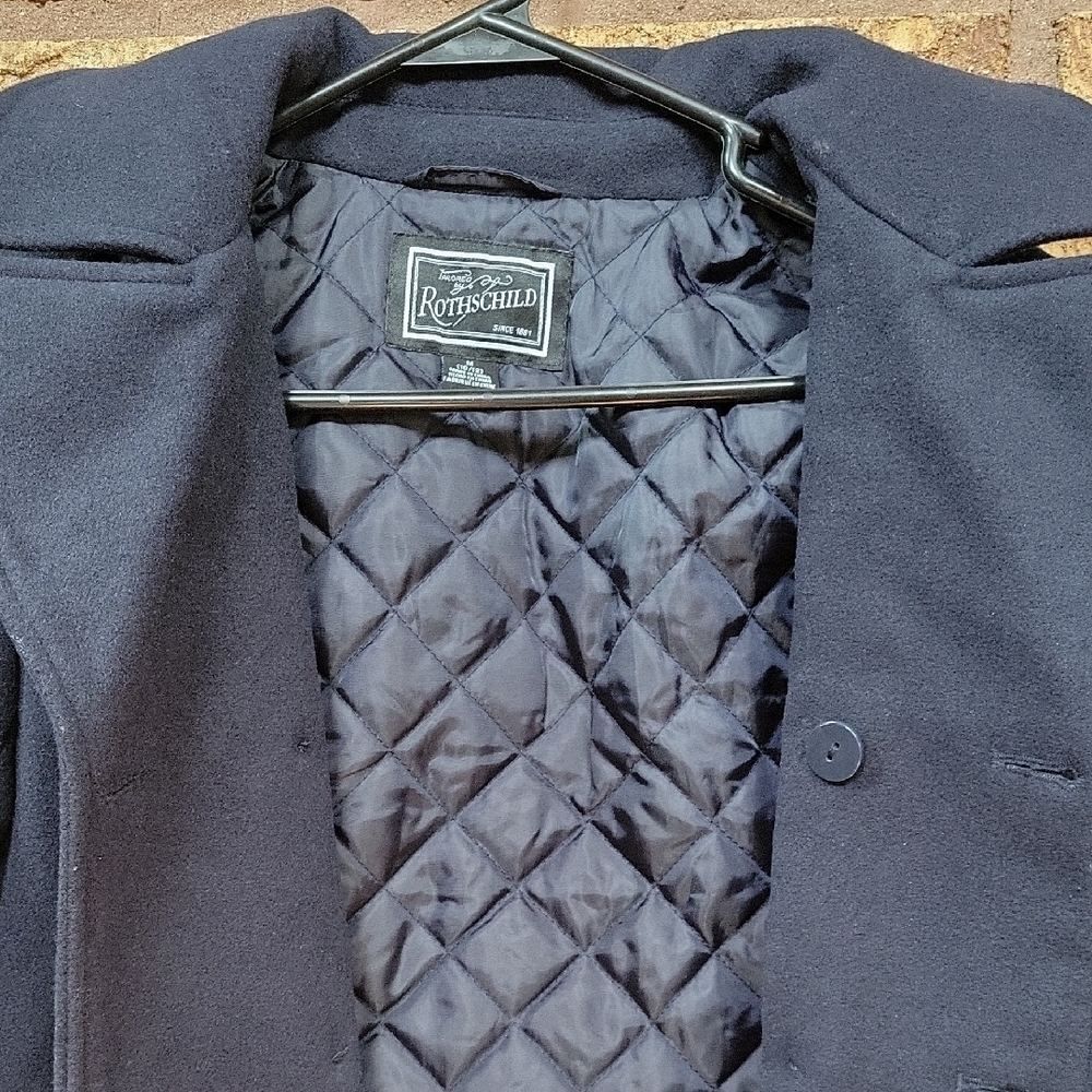 Rothschild Kid's Blue Peacoat Classic Tailored Design Button Closure Size 10/12 - Picture 8 of 12
